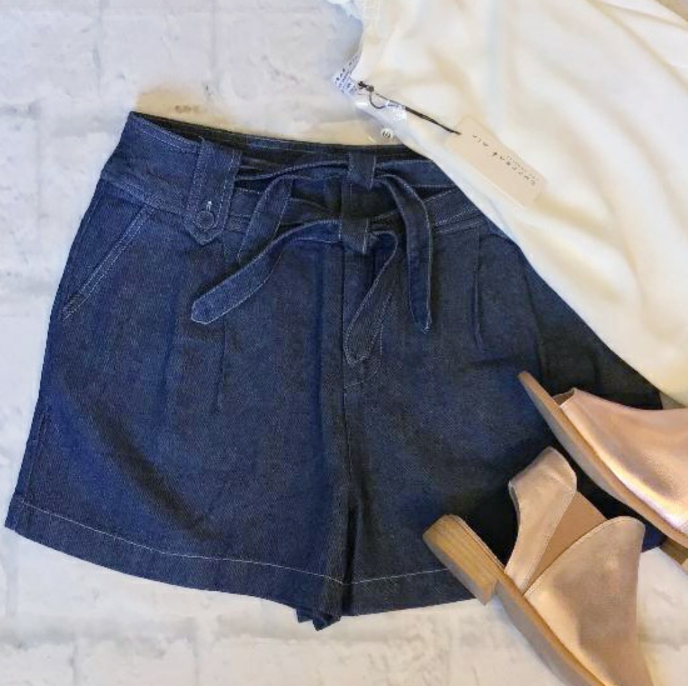 CURRENT AIR Anthro Chic Chambray Shorts - Picture 5 of 10